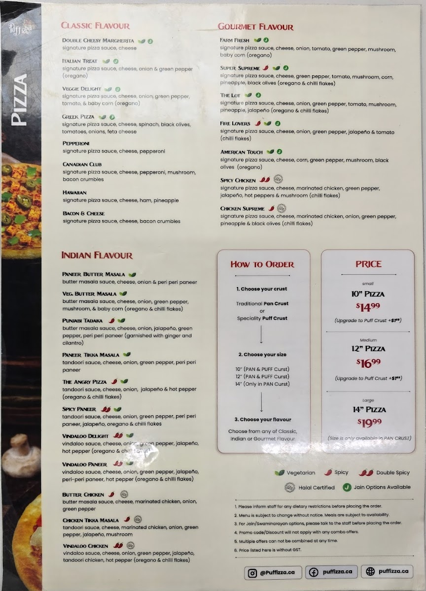 Menu Puffizza | Edmonton's 1St Puff Crust Pizza-5