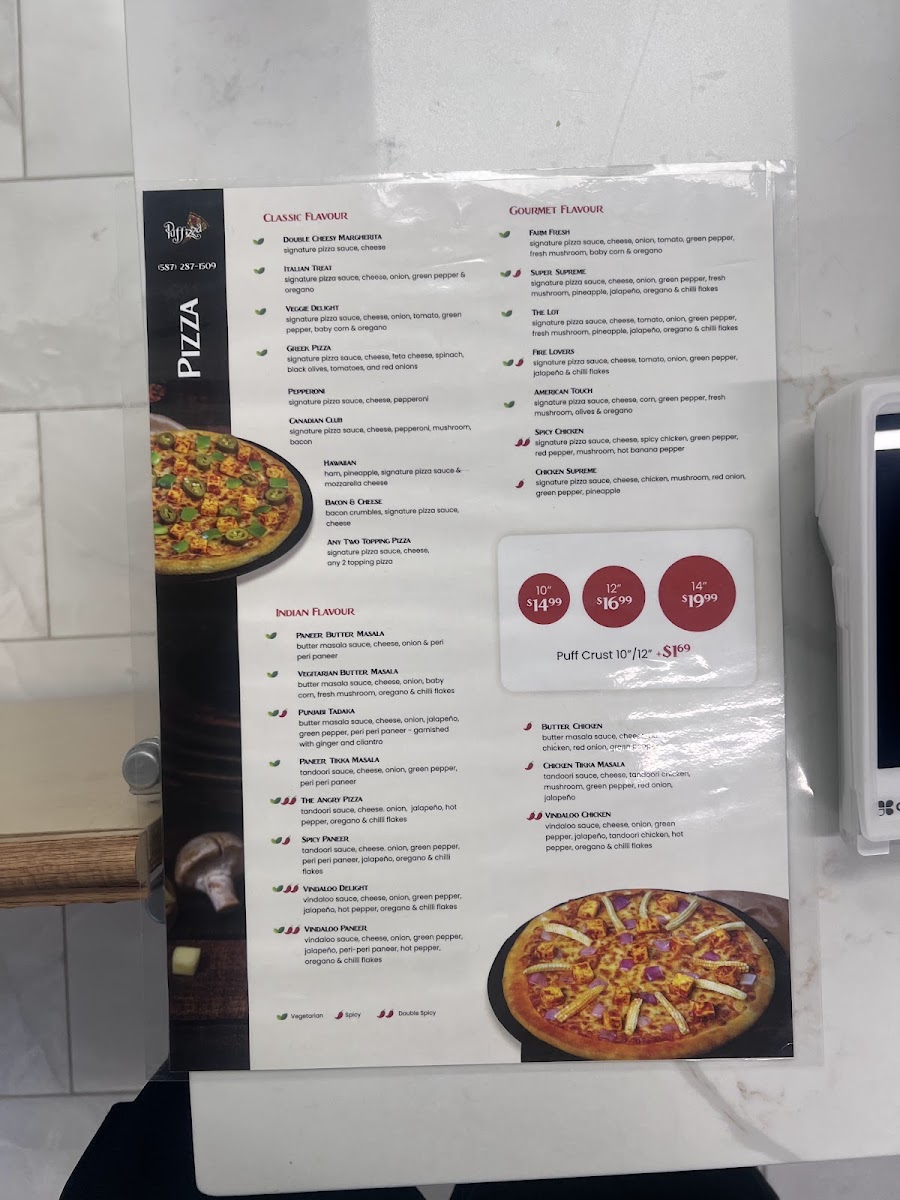 Menu Puffizza | Edmonton's 1St Puff Crust Pizza-6