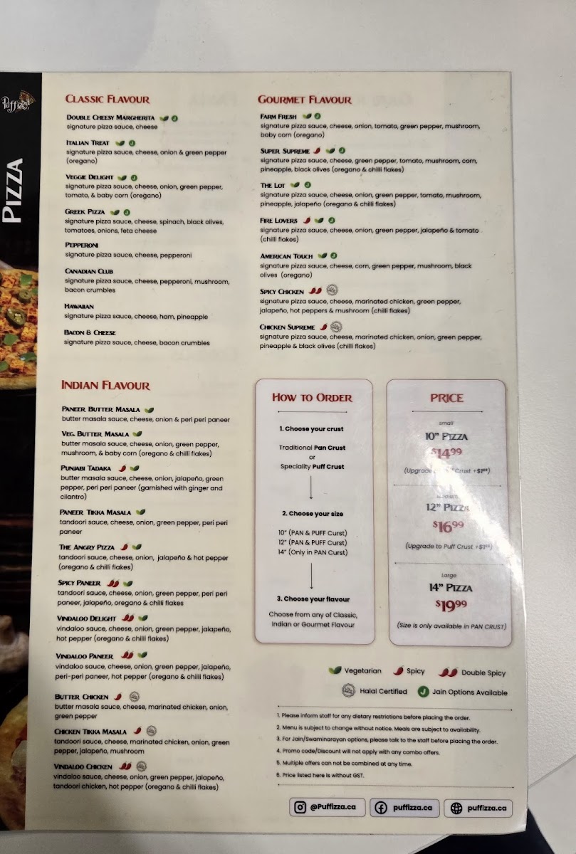 Menu Puffizza | Edmonton's 1St Puff Crust Pizza-8