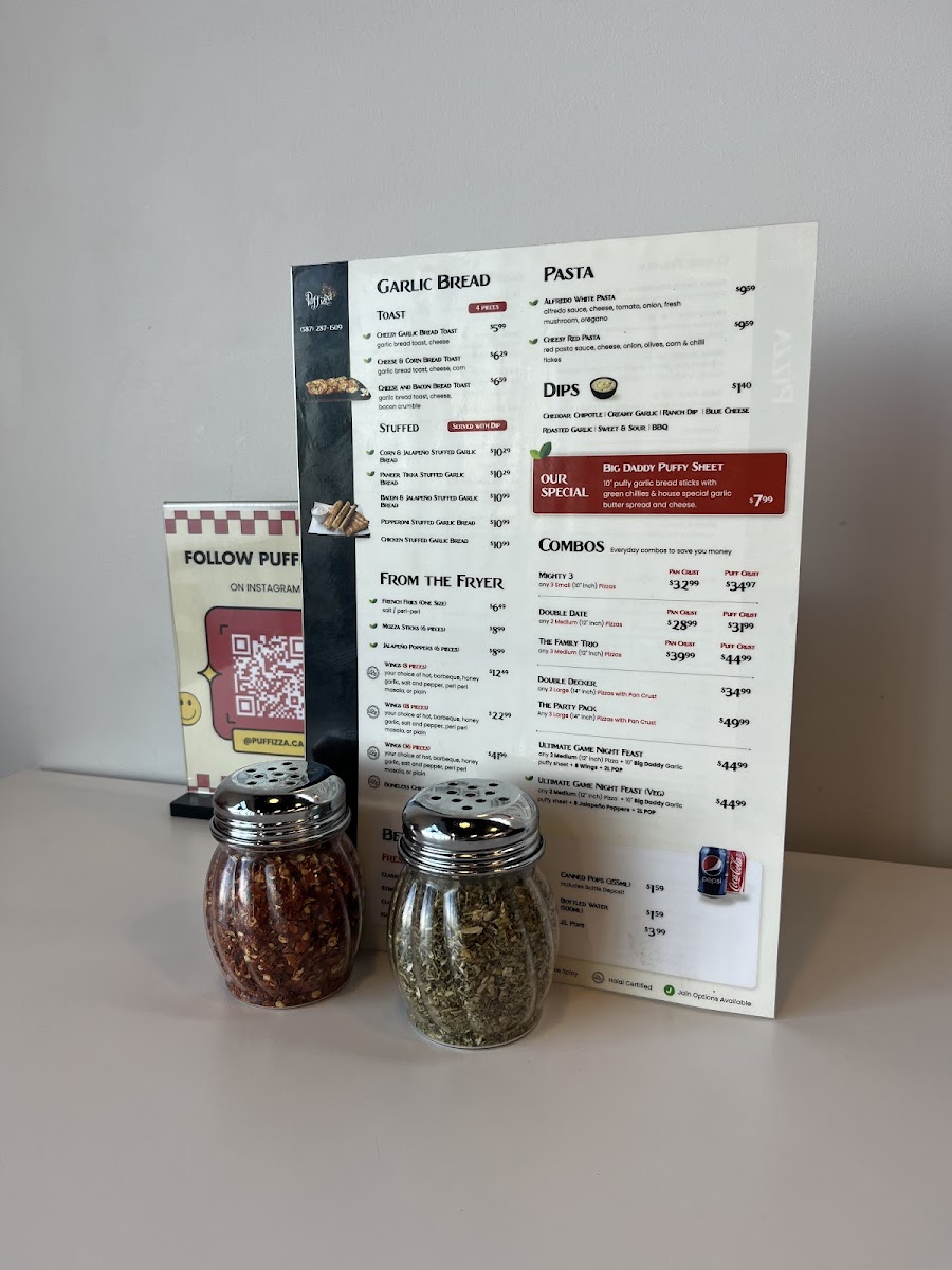 Menu Puffizza | Edmonton's 1St Puff Crust Pizza-9