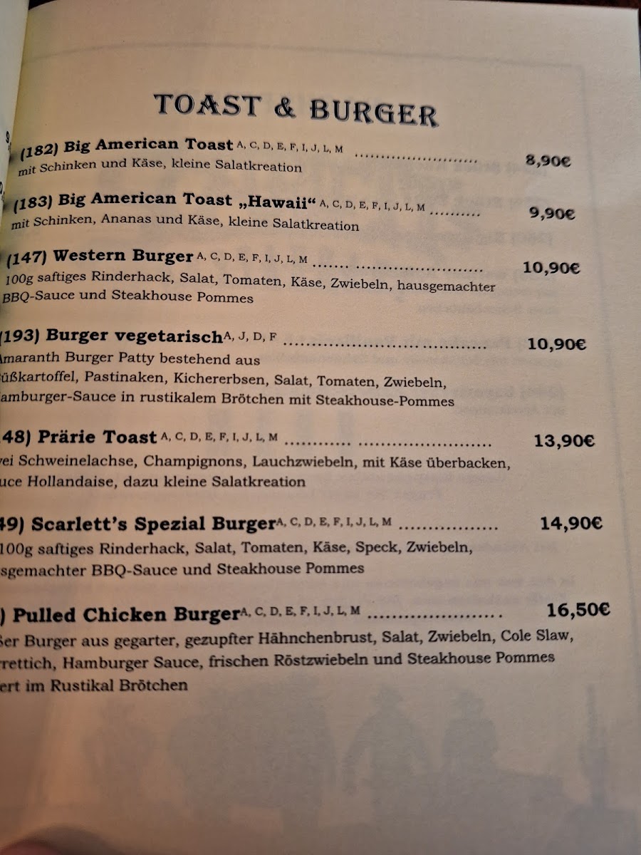 Menu Pullman City: Scarlett's-1