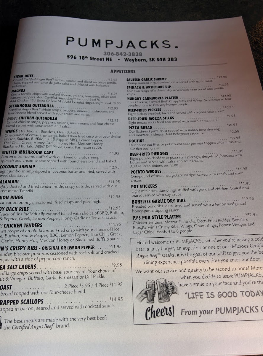Menu Pumpjacks Saloon & Steakhouse-1