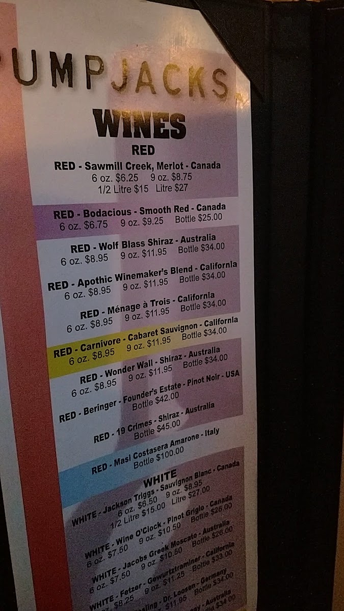 Menu Pumpjacks Saloon & Steakhouse-2