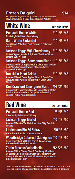 Menu Punjaabi Indian Cuisine-8
