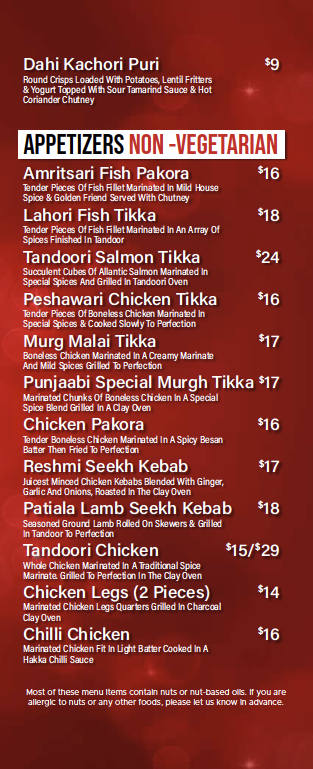 Menu Punjaabi Indian Cuisine-9