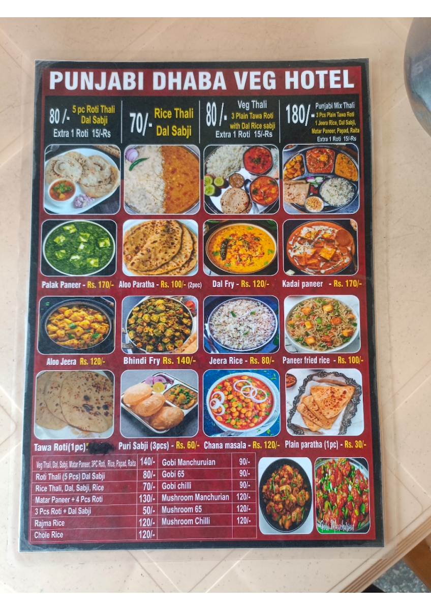 Menu Punjabi Dhaba Veg Restaurant-4