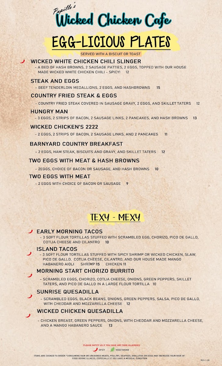 Menu Pupillo's Wicked Chicken Cafe-2