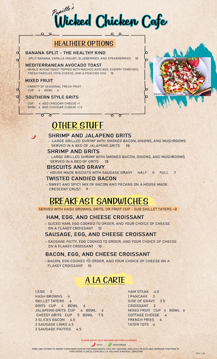 Menu Pupillo's Wicked Chicken Cafe-5