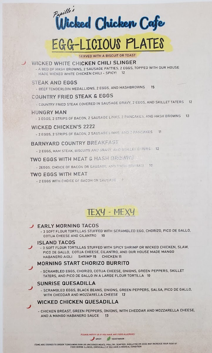 Menu Pupillo's Wicked Chicken Cafe-7