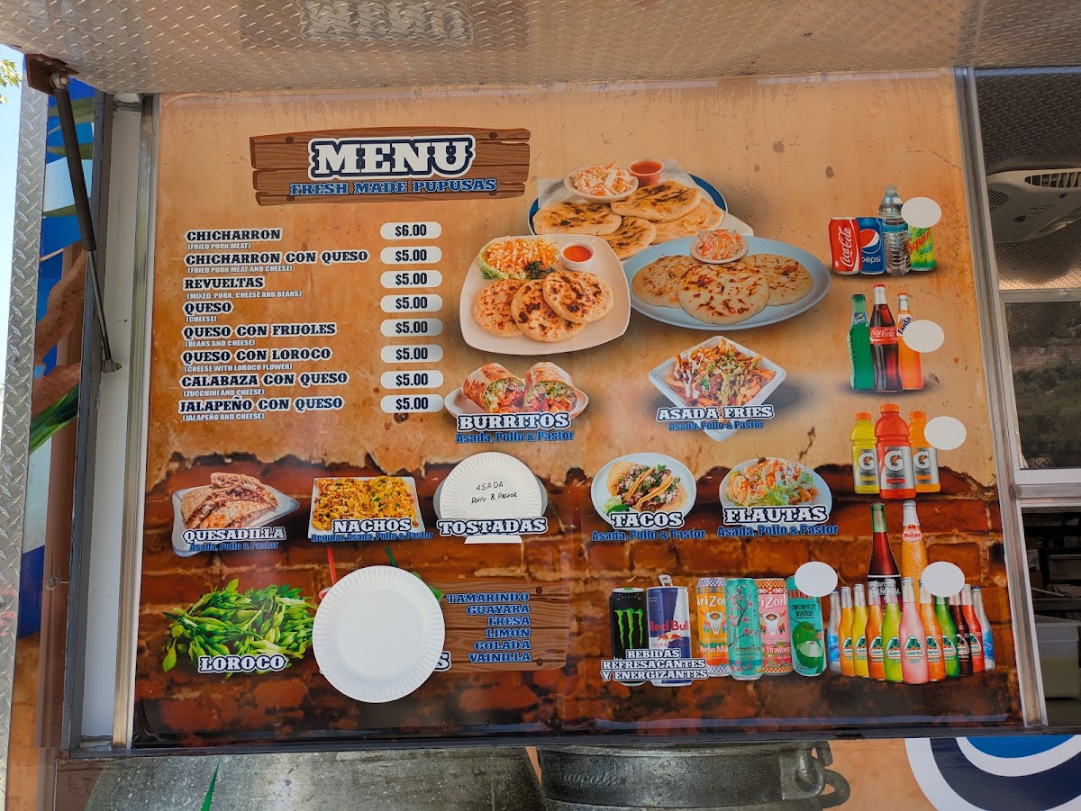 Pupusas La Sabrosa Three Rivers Menu-1
