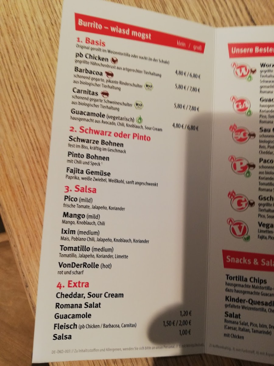 Menu Pureburrito I-8