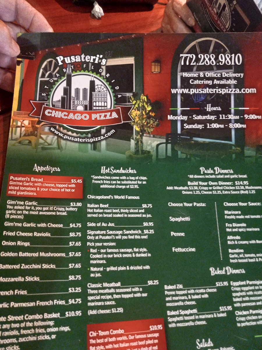 Menu Pusateri's Chicago Pizza-10