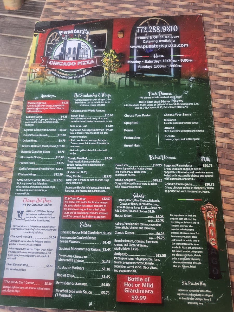 Menu Pusateri's Chicago Pizza-4