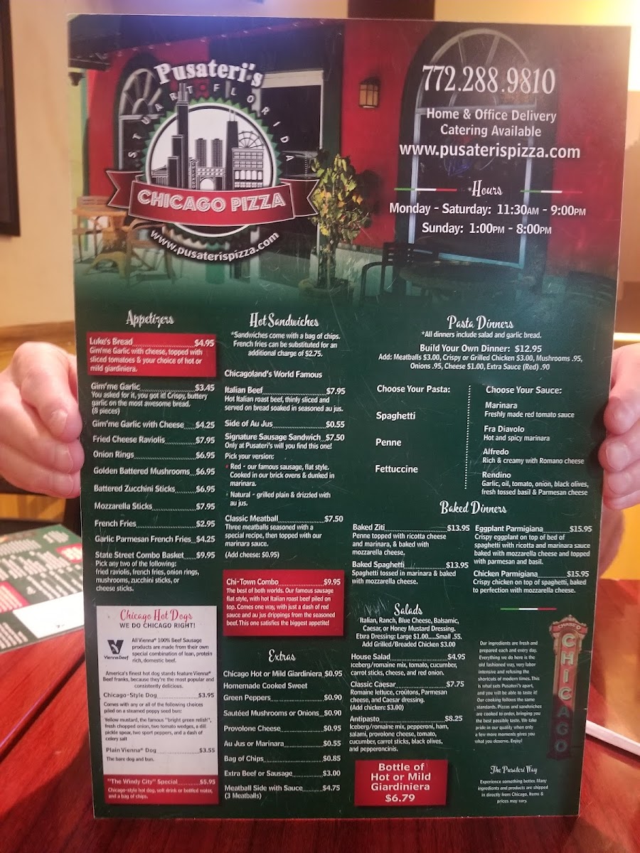 Menu Pusateri's Chicago Pizza-5