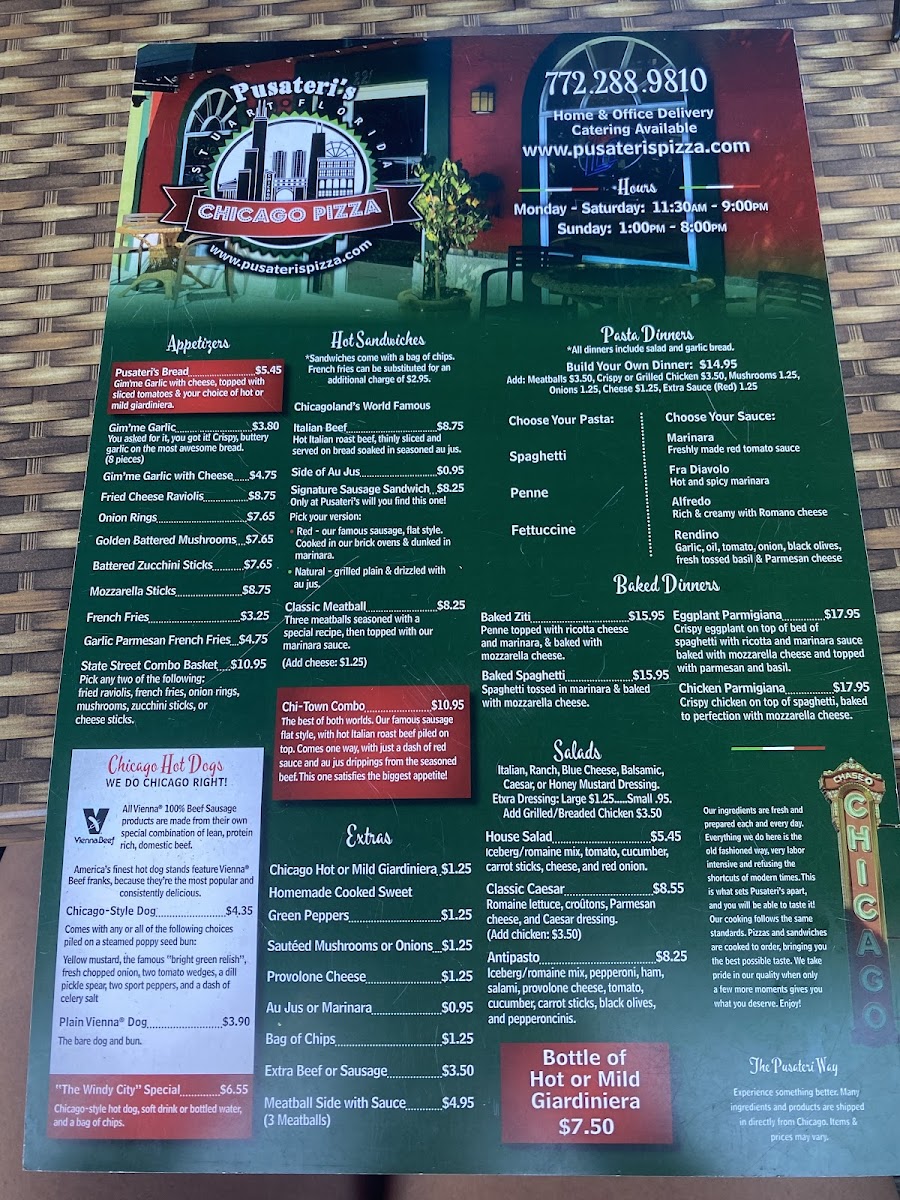 Menu Pusateri's Chicago Pizza-6