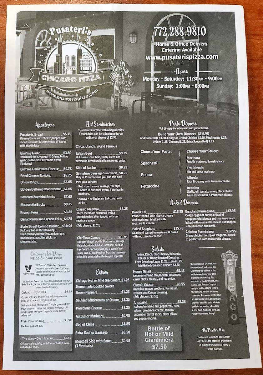 Menu Pusateri's Chicago Pizza-7