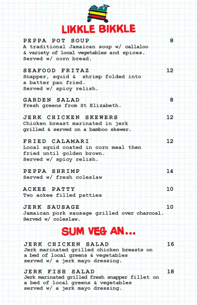 Menu Pushcart Jerk Center & Rum Bar-1