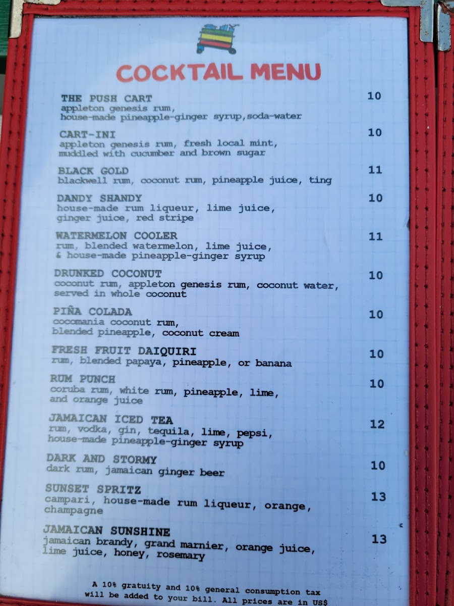 Menu Pushcart Jerk Center & Rum Bar-10