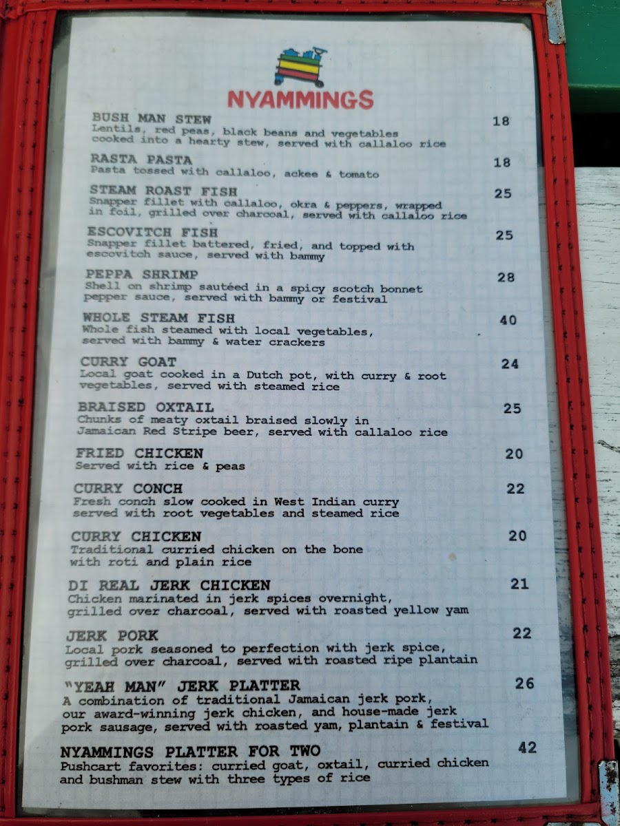 Menu Pushcart Jerk Center & Rum Bar-7