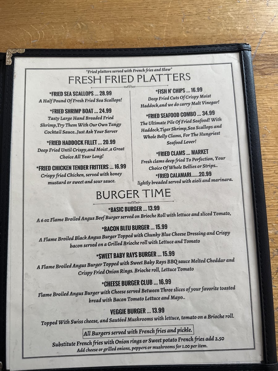 Menu Putnam's Waterview Restaurant-2