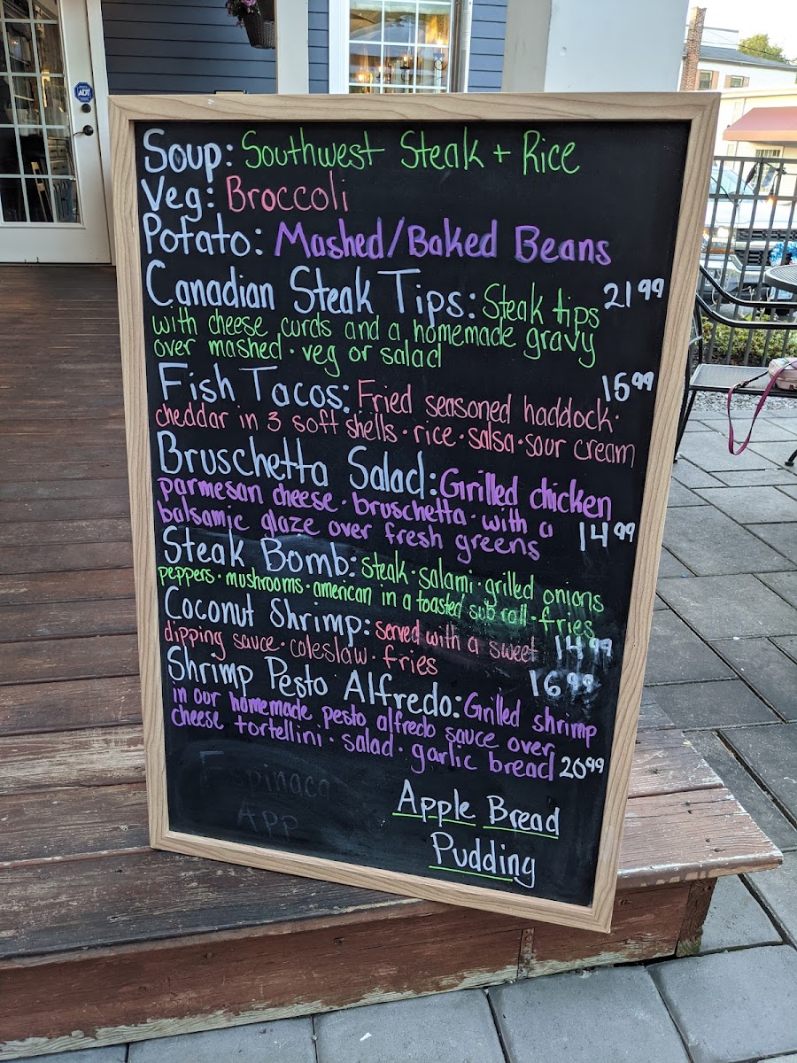 Menu Putnam's Waterview Restaurant-8