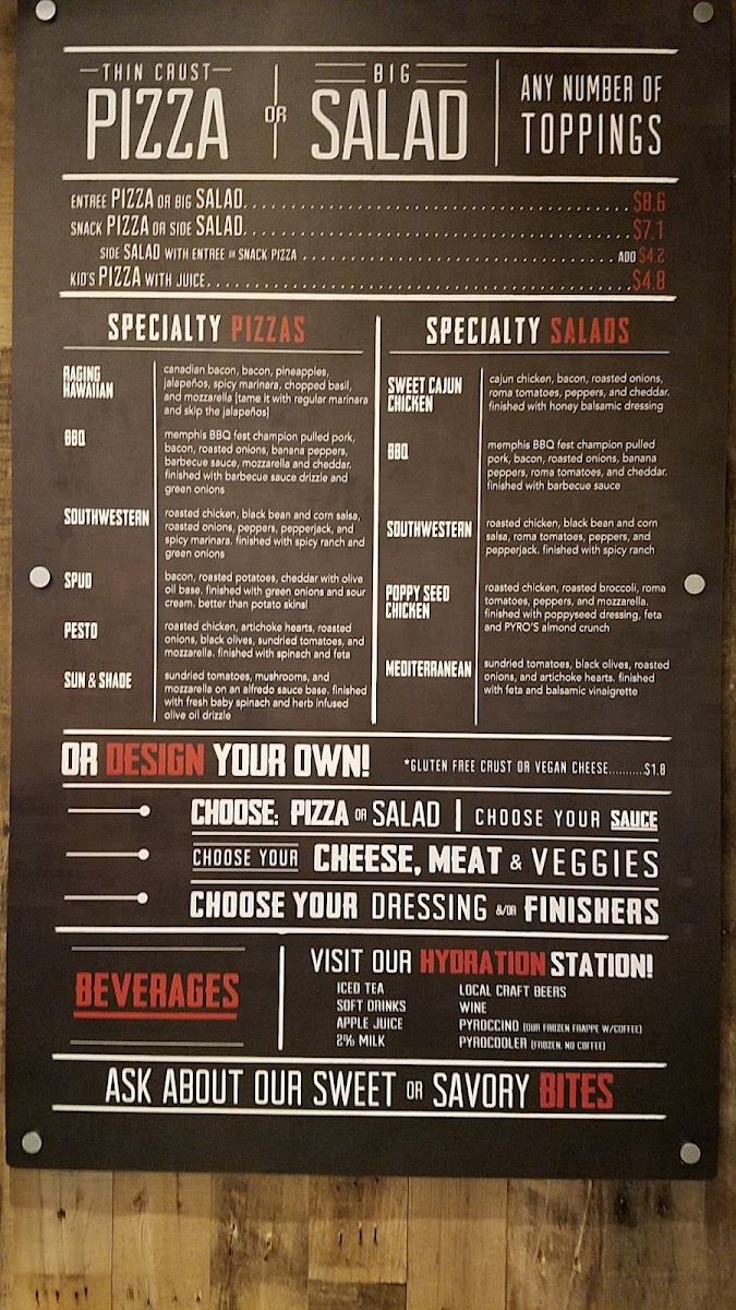 Menu Pyro's Fire Fresh Pizza-2