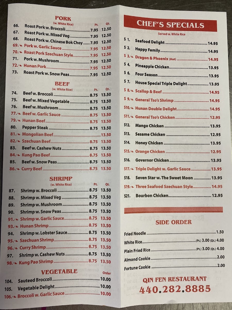 Menu Qinfen-1