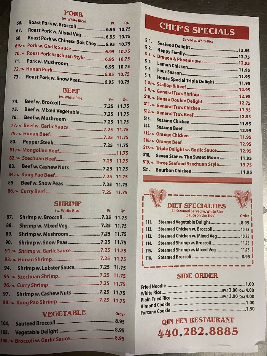 Menu Qinfen-2