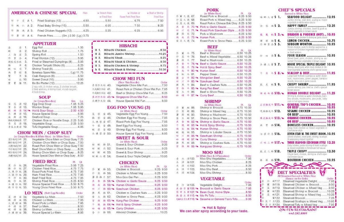 Menu Qinfen-6