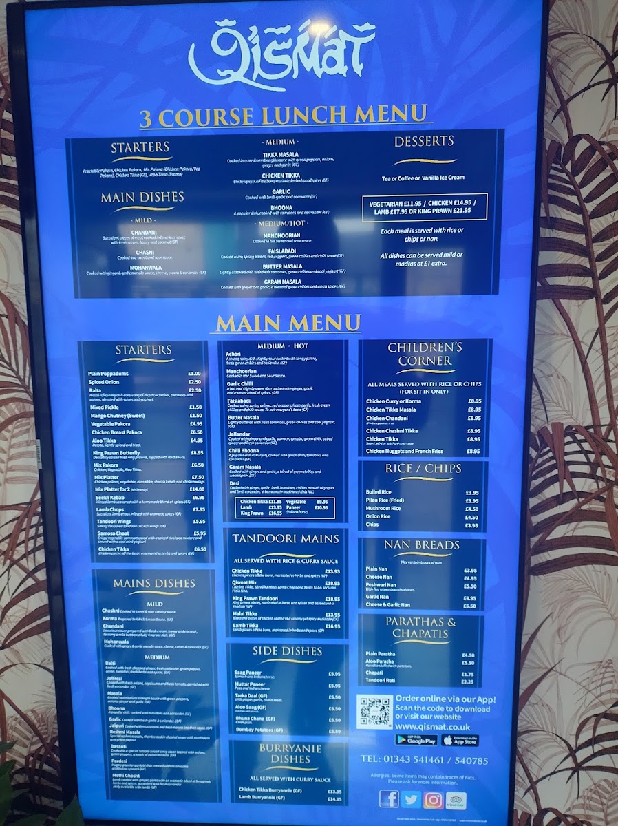 Menu Qismat Indian Cuisine-1