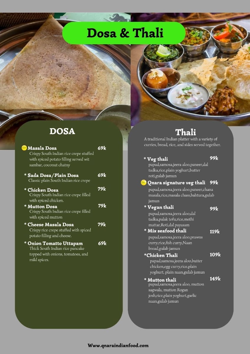 Menu Qnara Indian Food Restaurant-1