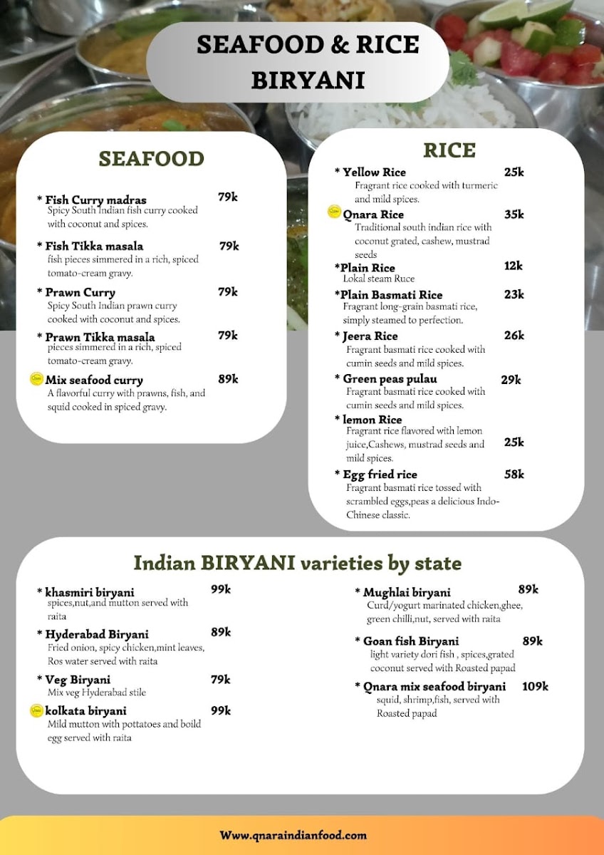 Menu Qnara Indian Food Restaurant-5
