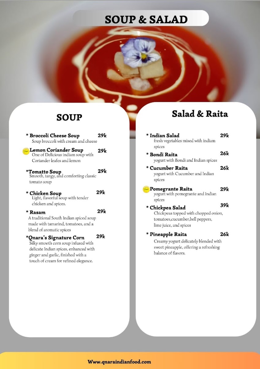 Menu Qnara Indian Food Restaurant-8