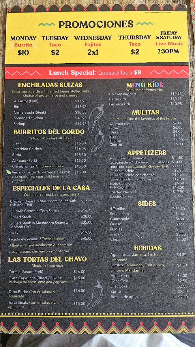 Menu Q'onda Taqueria-1