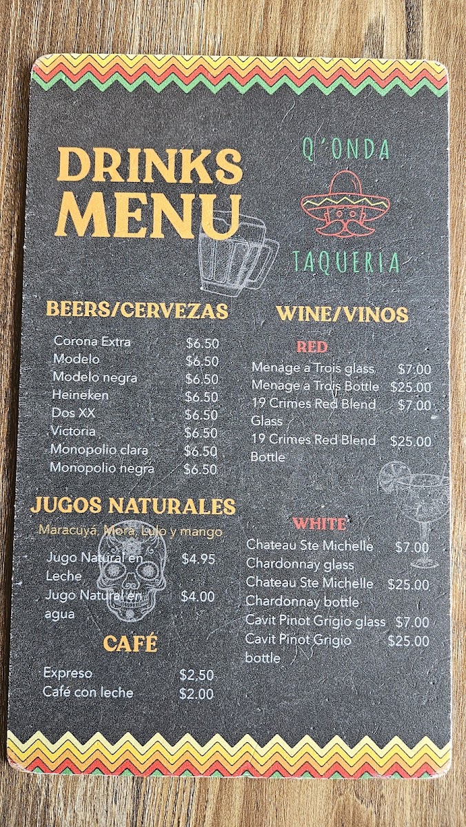 Menu Q'onda Taqueria-8