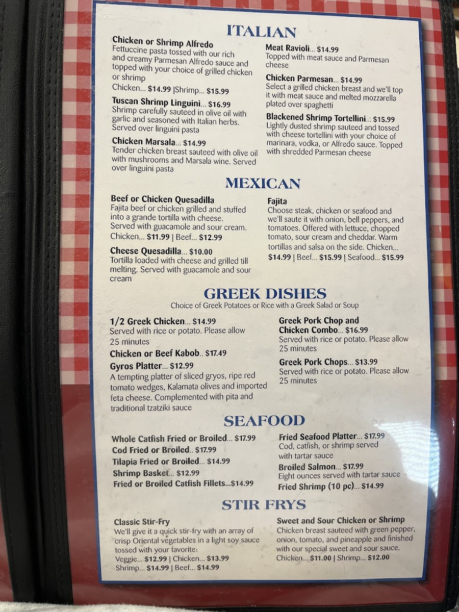 Menu Quad Cities U.s.a. Family Restaurant-1