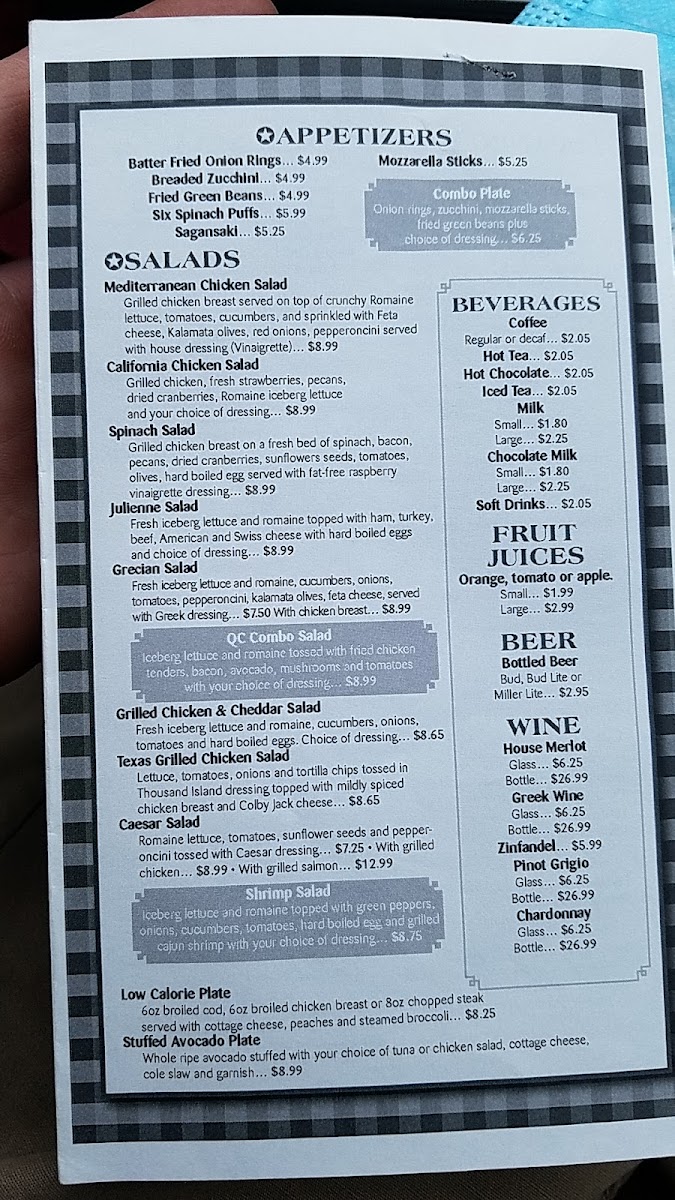 Menu Quad Cities U.s.a. Family Restaurant-10