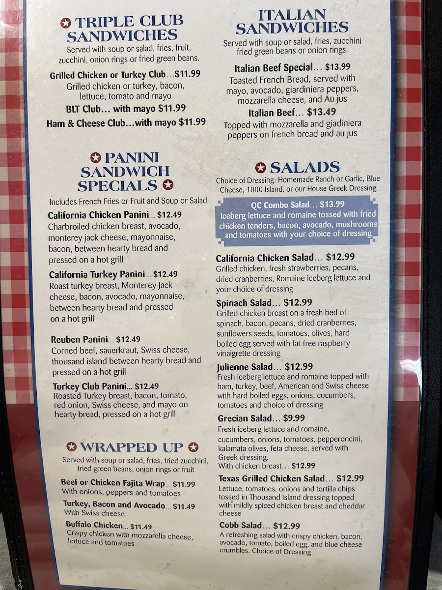 Menu Quad Cities U.s.a. Family Restaurant-3