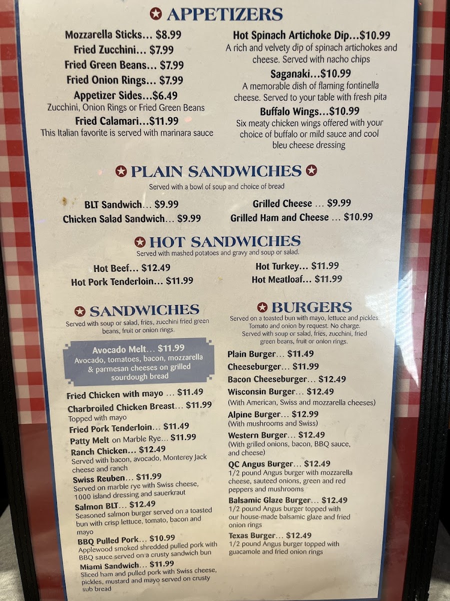 Menu Quad Cities U.s.a. Family Restaurant-4