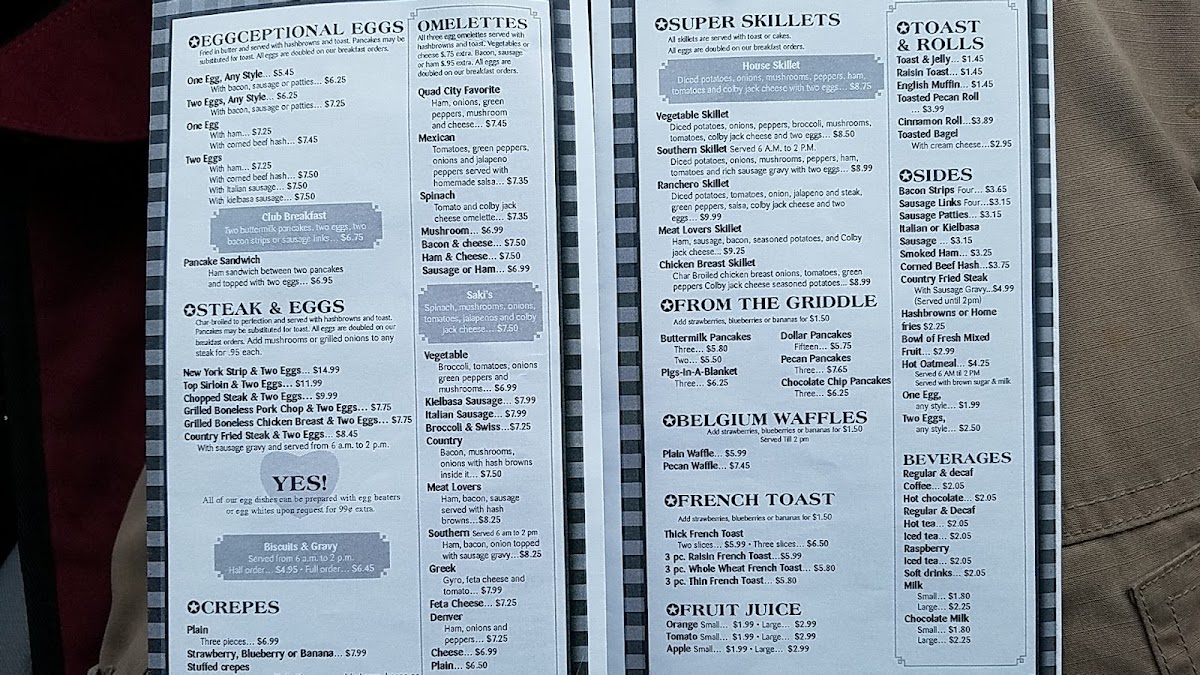 Menu Quad Cities U.s.a. Family Restaurant-7