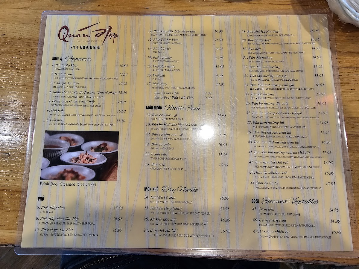 Menu Quán Hợp Restaurant-4