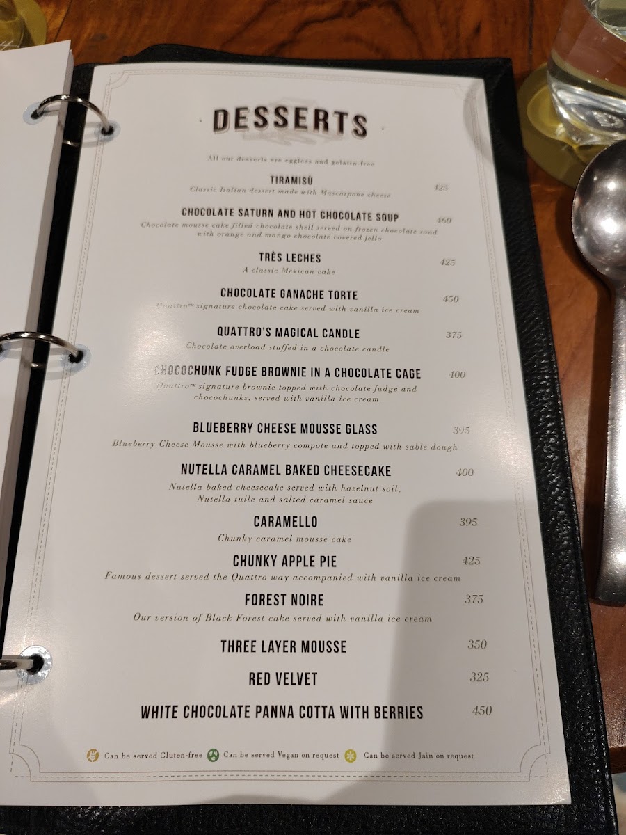 Menu Quattro Ristorante, Lower Parel-7
