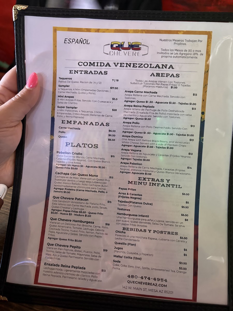 Menu Que Chevere-3