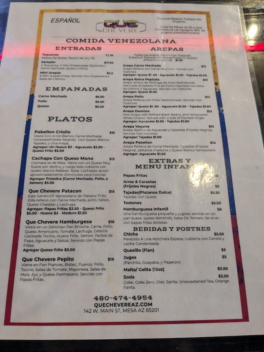 Menu Que Chevere-4