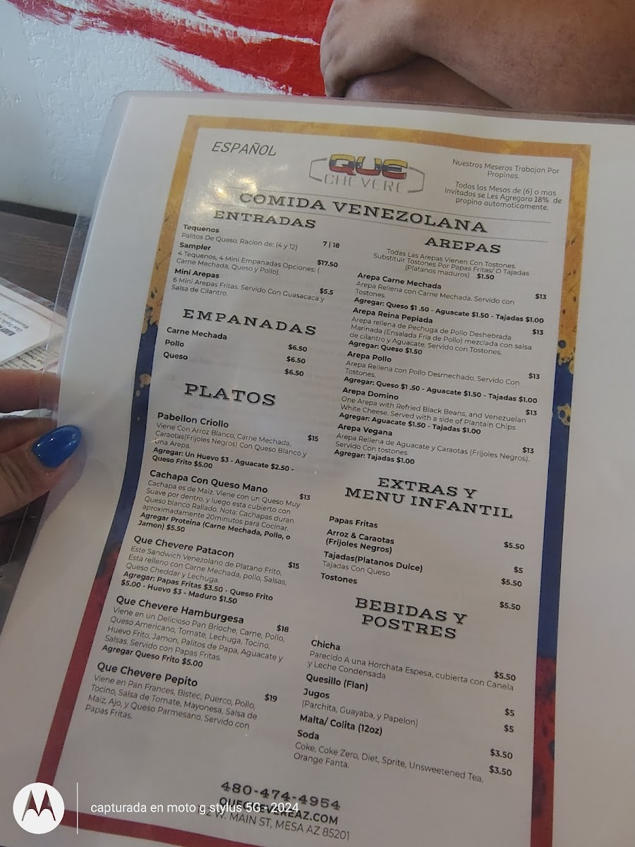 Menu Que Chevere-5