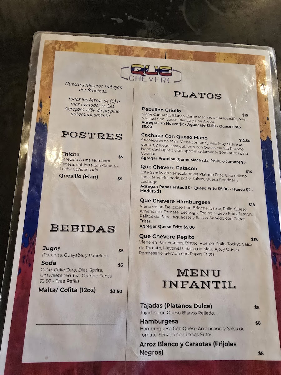 Menu Que Chevere-6