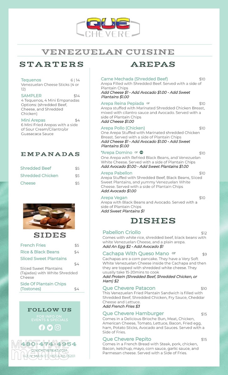 Menu Que Chevere-9