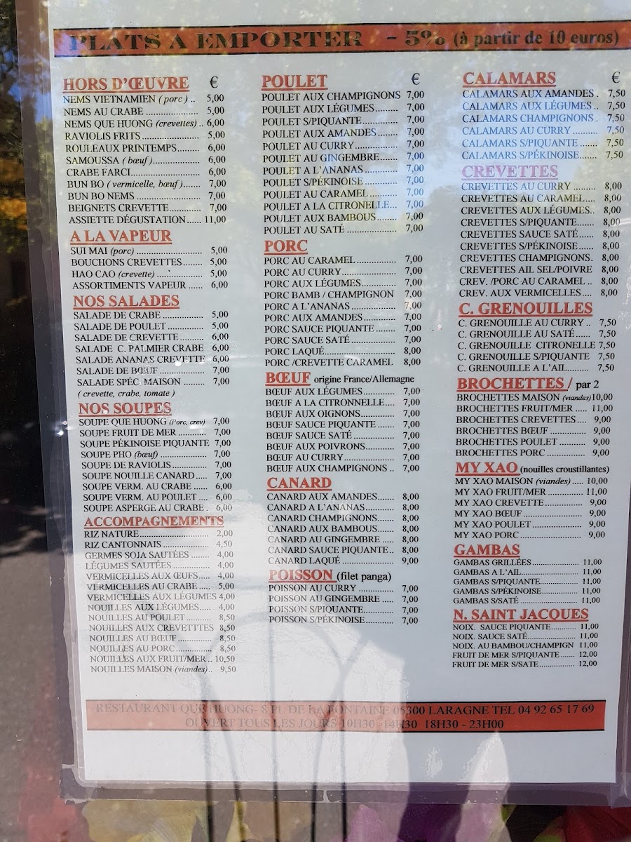 Menu Que Huong-2