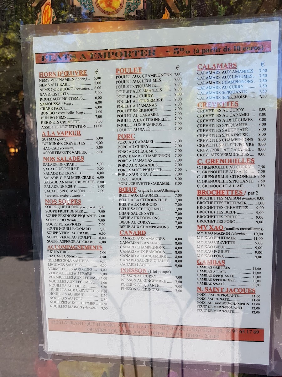 Menu Que Huong-3