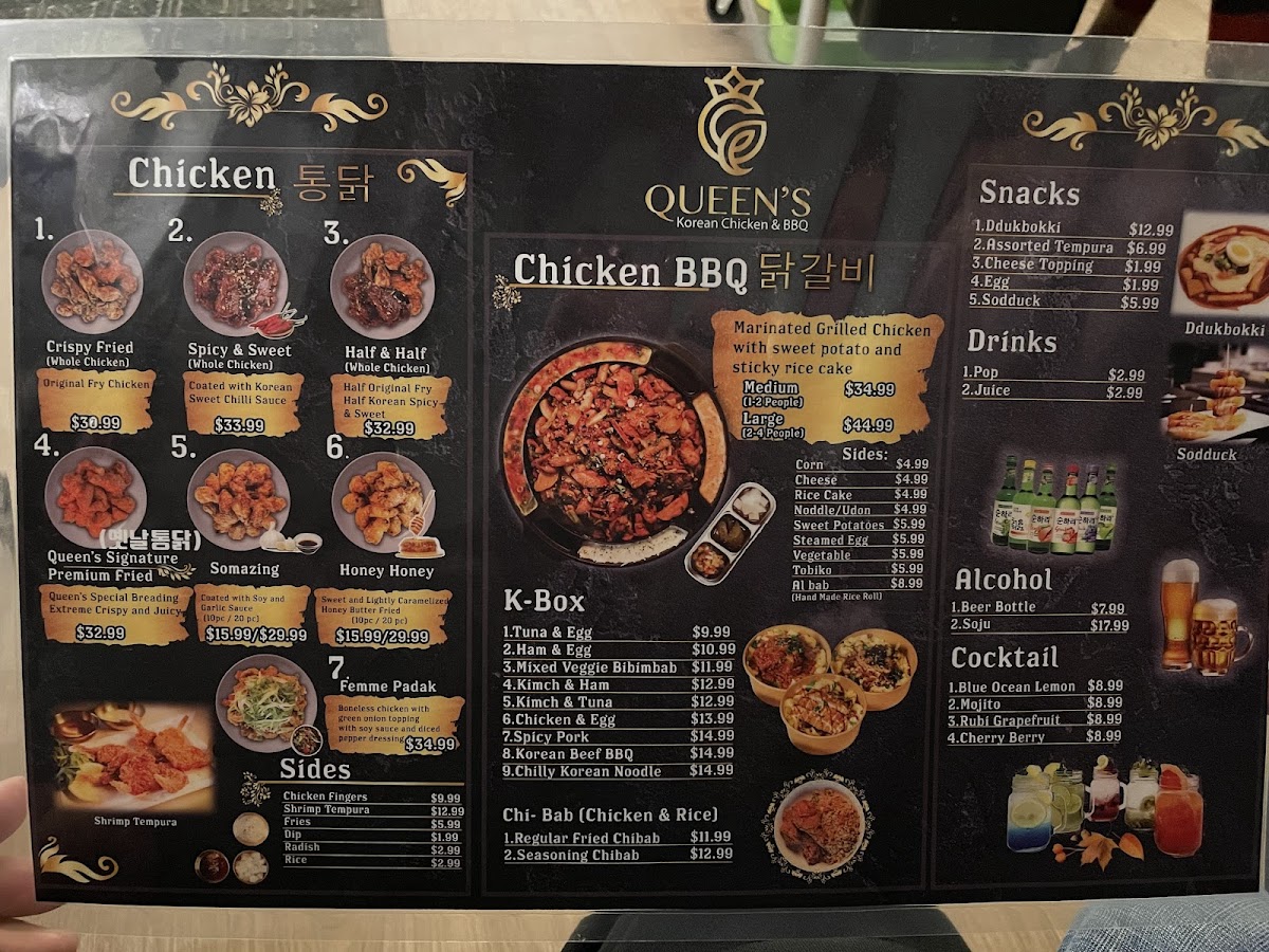 Menu Queen's Korean Chicken & Bbq-1